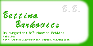 bettina barkovics business card